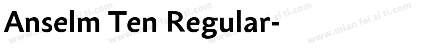 Anselm Ten Regular字体转换